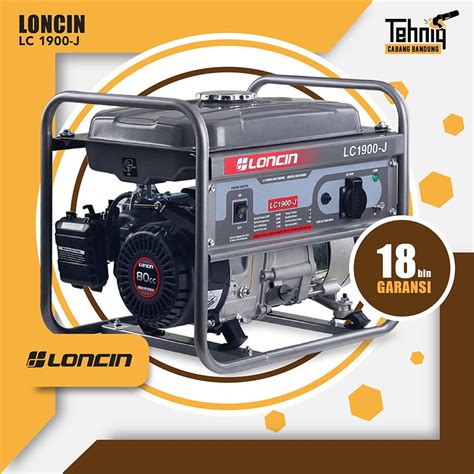 Jual LONCIN LC 1900 J Practical Series 1000 Watt Generator Genset