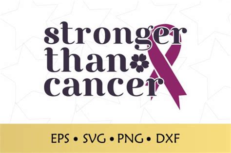 Stronger Than Cancer Awareness Svg Graphic By Edcrafty Creative Fabrica