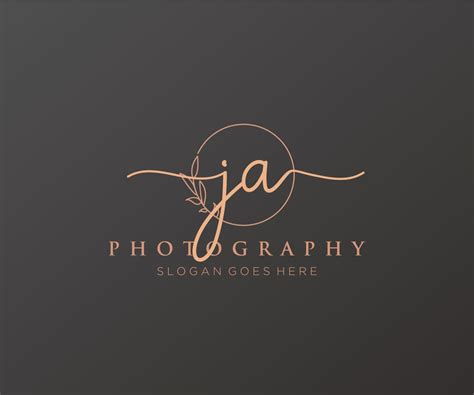 Initial JA feminine logo. Usable for Nature, Salon, Spa, Cosmetic and Beauty Logos. Flat Vector ...