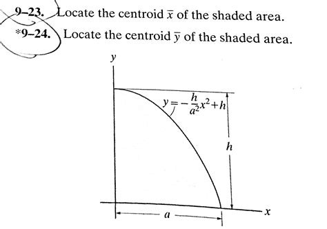 Solved Locate The Centroid X Of The Shaded Area Locate The