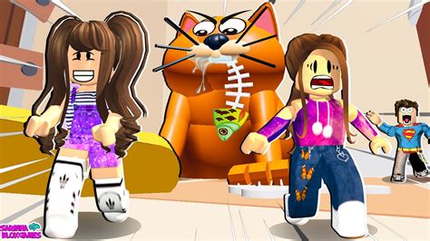 Escape Do Gatinho Gigante Malvado Do Roblox Escape The Fat Cat