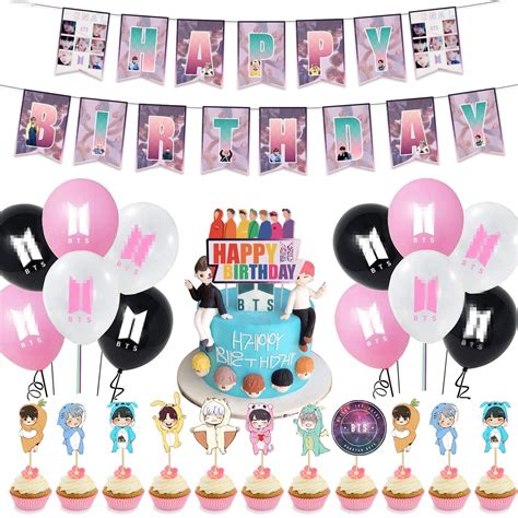 Buy XYYECMACTION BTS Birthday Party Supplies Pack Includes BTS Banner