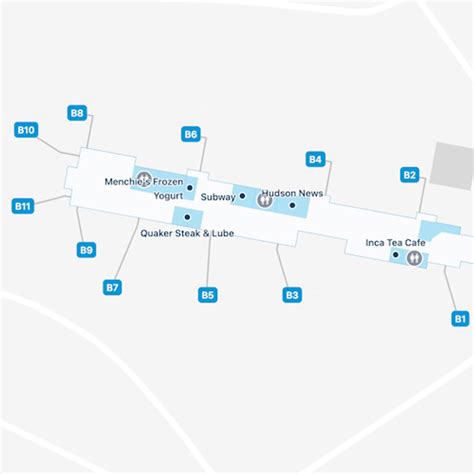 Cleveland Airport Concourse B Map Guide