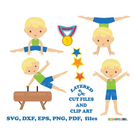 Instant Download Cute Gymnastics Boy Gymnast Svg Cut File Inspire Uplift