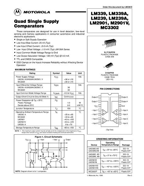 Unlock The Lm339 Datasheet Pinout Your Ultimate Guide