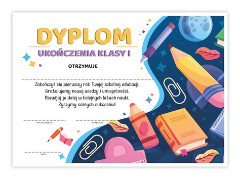 Dyplom ukończenia klasy pierwszej SPINACZ Learnhow