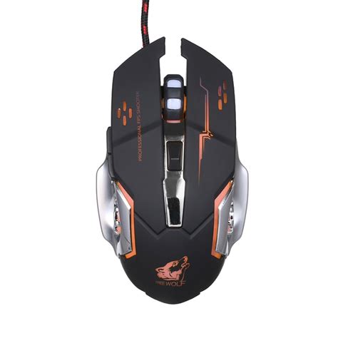 Проводная игровая мышь Free Wolf, профессиональная мышь FPS с 4000 dpi ...