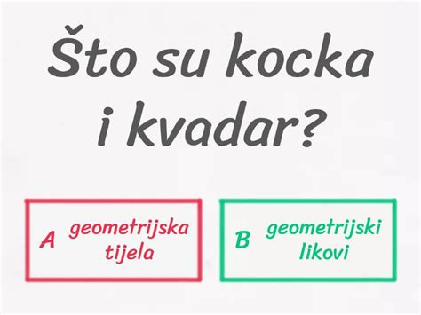Kocka I Kvadar Quiz