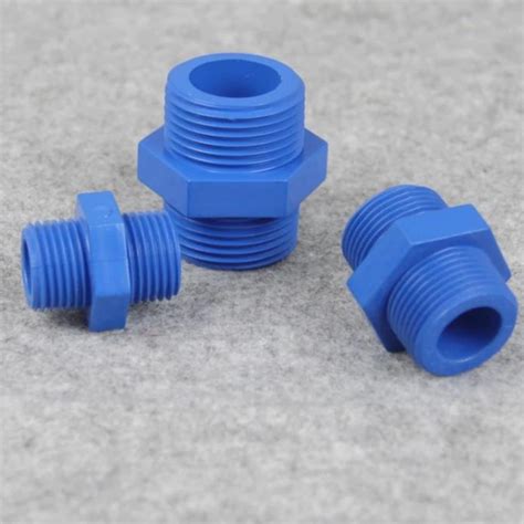 10pcs UPVC 20mm 25mm 32mm Both External Thread Connector Plastic