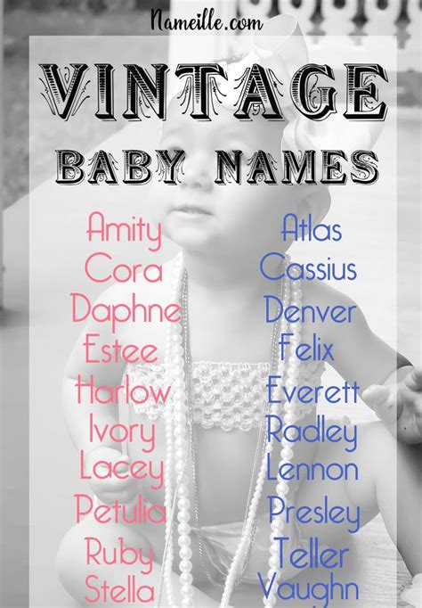 Old Fashioned Vintage Retro Names That Are Making A Comeback Baby