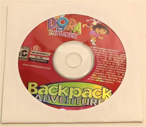 Dora The Explorer Backpack Adventure Pc Game Disk And Sleeve By Infogrames Ebay Dora The