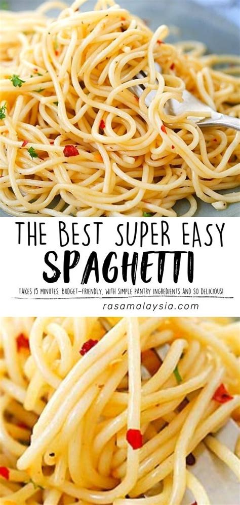 Easy Spaghetti Cooked In 15 Mins Rasa Malaysia Ricetta Spaghetti