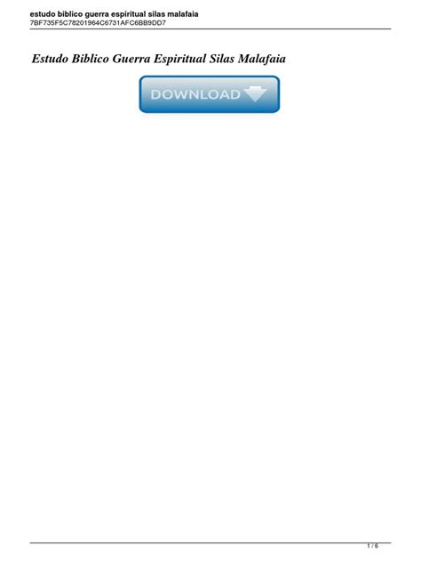 Estudo Biblico Guerra Espiritual Silas Malafaia | PDF | Sacrifício | Bíblia