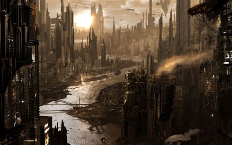 Apocalyptic Steampunk City Wallpapers Wallpaper Cave