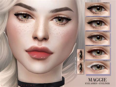 Maggie Eyelashes + Eyeliner Eyeliner lashes in 5 colors, 3 versions each (upper + under, or only ...