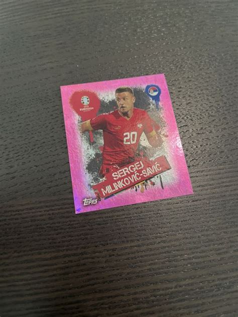 Topps Euro Sticker Srb Pink Sergej Milinkovic Savic Kaufen Auf