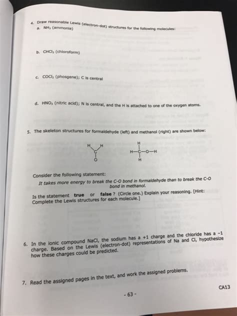 Solved Draw reasonable Lewis (electron dot) structures for | Chegg.com