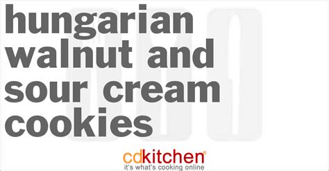 Hungarian Walnut And Sour Cream Cookies Recipe | CDKitchen.com