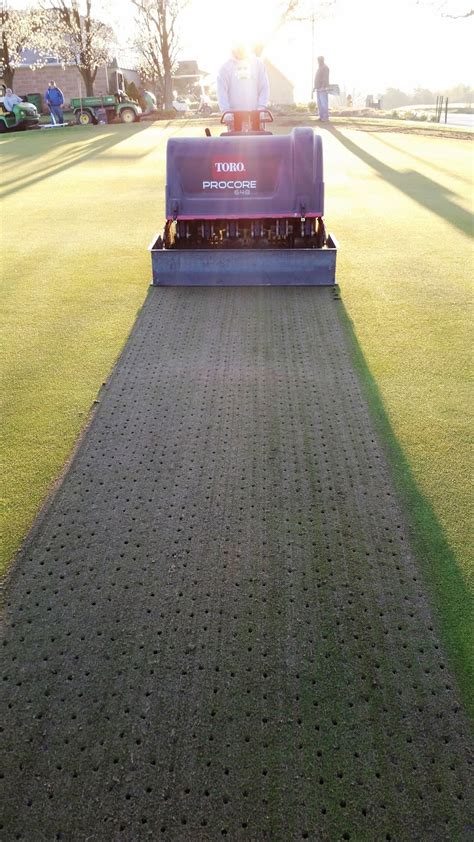 Franklin County Country Club Golf Course Management Green Aerification