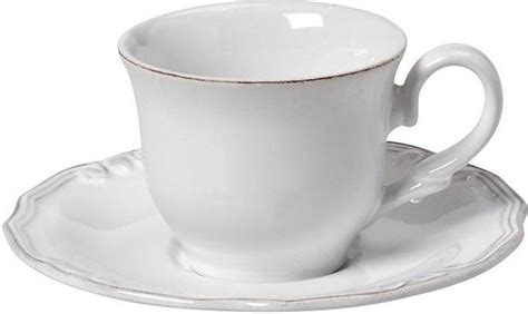 Espiel Tiffany Σετ Φλιτζάνια Cappuccino Κεραμικά Λευκά 220ml RSW109K6