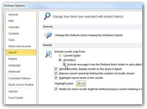 Outlook Find Emails Easier By Searching All Folders