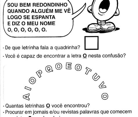 Trocando Experi Ncias E Aprendendo Quadrinha Letra O