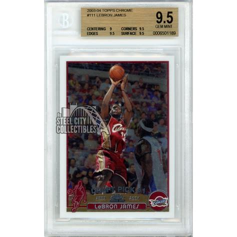 Lebron James Topps Chrome Rookie Card Bgs Gem Mint