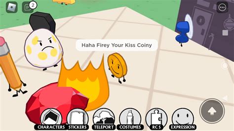 BFDI In Roblox Firey Kiss Coiny : r/countryballs_comics