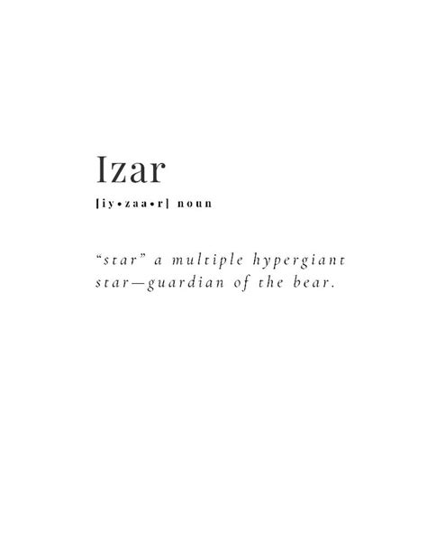 Izar Star Constellations In 2024 Meaningful Baby Names Unique