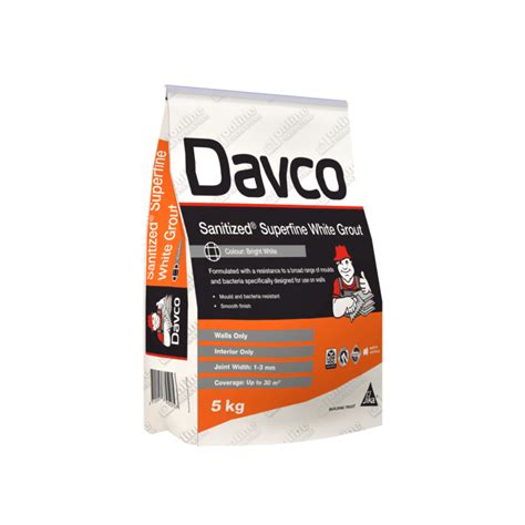 Davco Sanitized Superfine Grout White 4Sizes Online Tilers Store