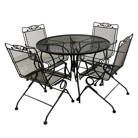 Arlington House Glenbrook Black 5 Piece Patio Dining Set 7871742