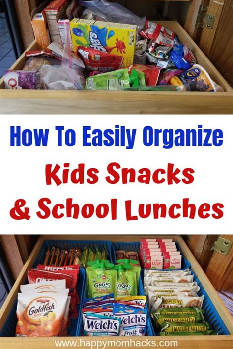 Easy Pantry Organization Ideas For Kids Snacks And School Lunches Happy