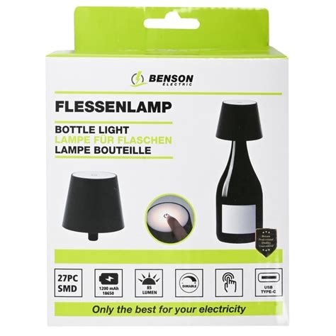 Benson Flessenlamp Led Aanraakdimbaar En Usb Oplaadbaar Cheap