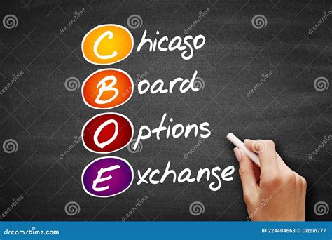 Cboe â€ Chicago Board Options Exchange Acronym Business Concept On