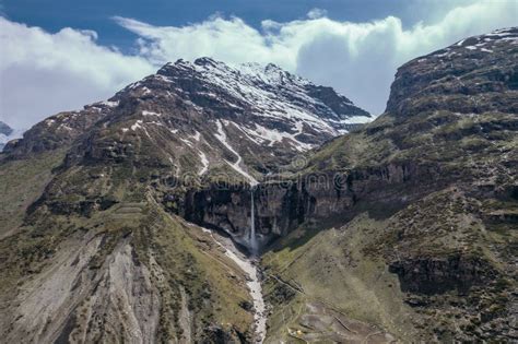 Sissu Falls In The Chandra Valley Observed From Leh Manali Highway