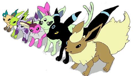 Shiny Eeveelutions by FirePokemonFan on DeviantArt