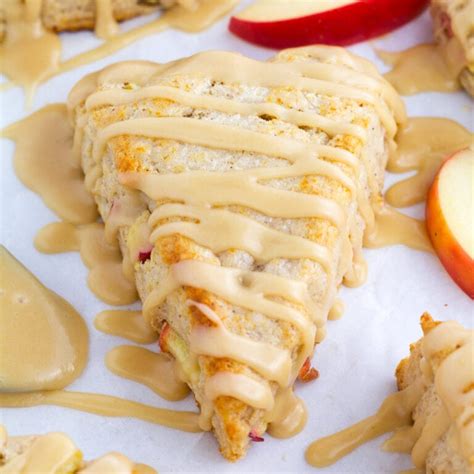 Moist Apple Scones With Maple Glaze Borrowed Bites