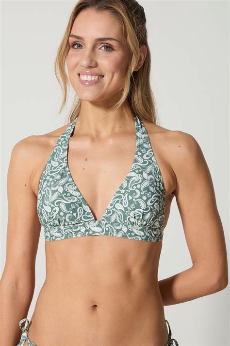 Top Bikini Up Kaki Top Bikini Triángulo Mujer Sprinter