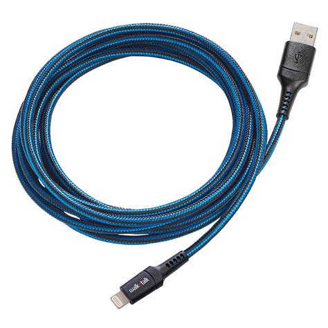 Cable Lightning Braided 3m - Blue Apple MFI Certified Charge and Sync ...