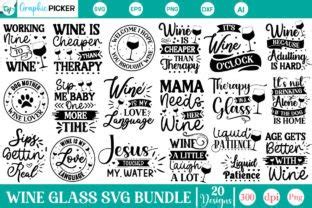 Wine Glass SVG Bundle Wine Quotes SVG Graphic By GraphicPicker