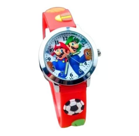 Reloj Super Mario Bros Para Ni Os Y Ni As Rojo Juguete En