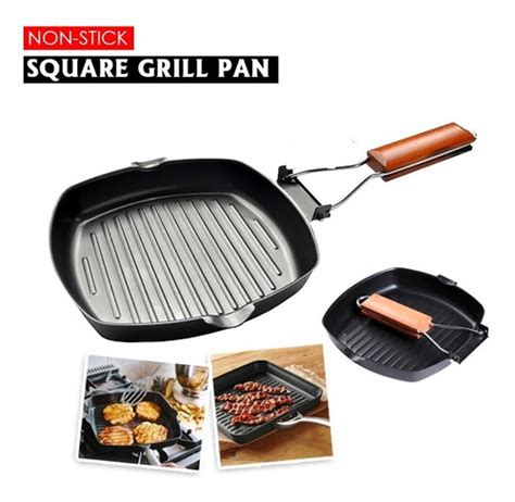 Plancha Grill Antiadherente Sartén 24cm Hierro Cuadrada Cuotas sin