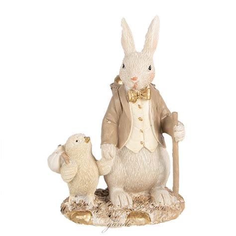 Pr Oster Deko Figur Osterhase Mit K Cken Hase Auf Wanderschaft C