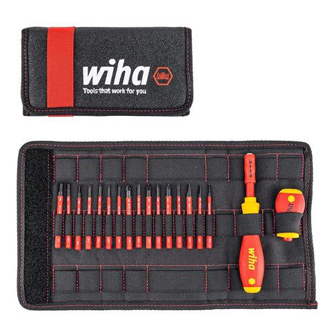 Wiha T Slimvario Screwdriver And Bits Set With Stubby In Bag