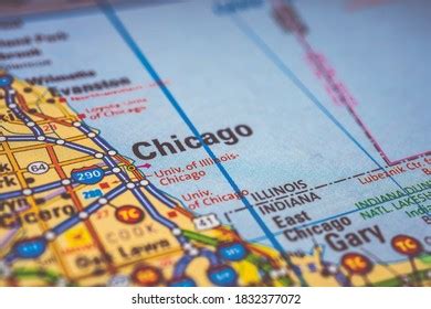 Chicago On Map Shutterstock