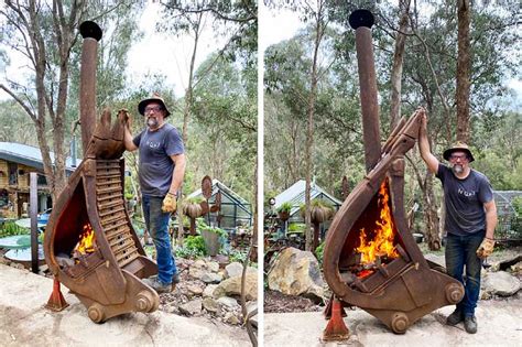 Excavator Bucket Wood Stove Build Part