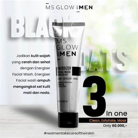 Jual Facial Wash Men Ms Glow Facial Wash Ms Glow Men Facial Wash Men Ms