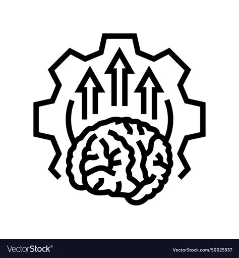 Neuroplasticity Neuroscience Neurology Line Icon Vector Image