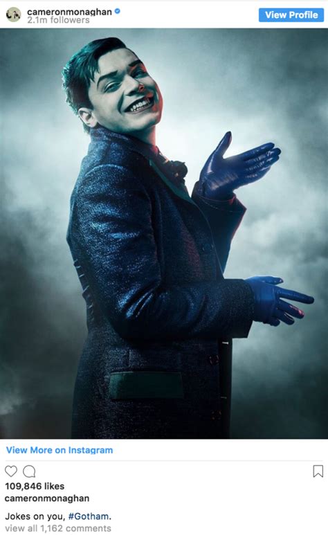 Gotham's Cameron Monaghan Is Smoothly Trolling Joker Fans With Latest ...