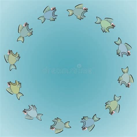 Crazy Fishes Collection Stock Vector Illustration Of Artwork 12010351